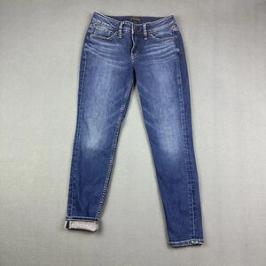 Silver Suki Jeans Womens 26 Blue Dark Wash Skinny Everyday Basic Stretch Denim